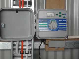 Irrigation controller installed and wired