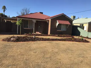Front yard prepared and ready for irrigation and lawn