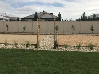 New lawn established beside a fence line